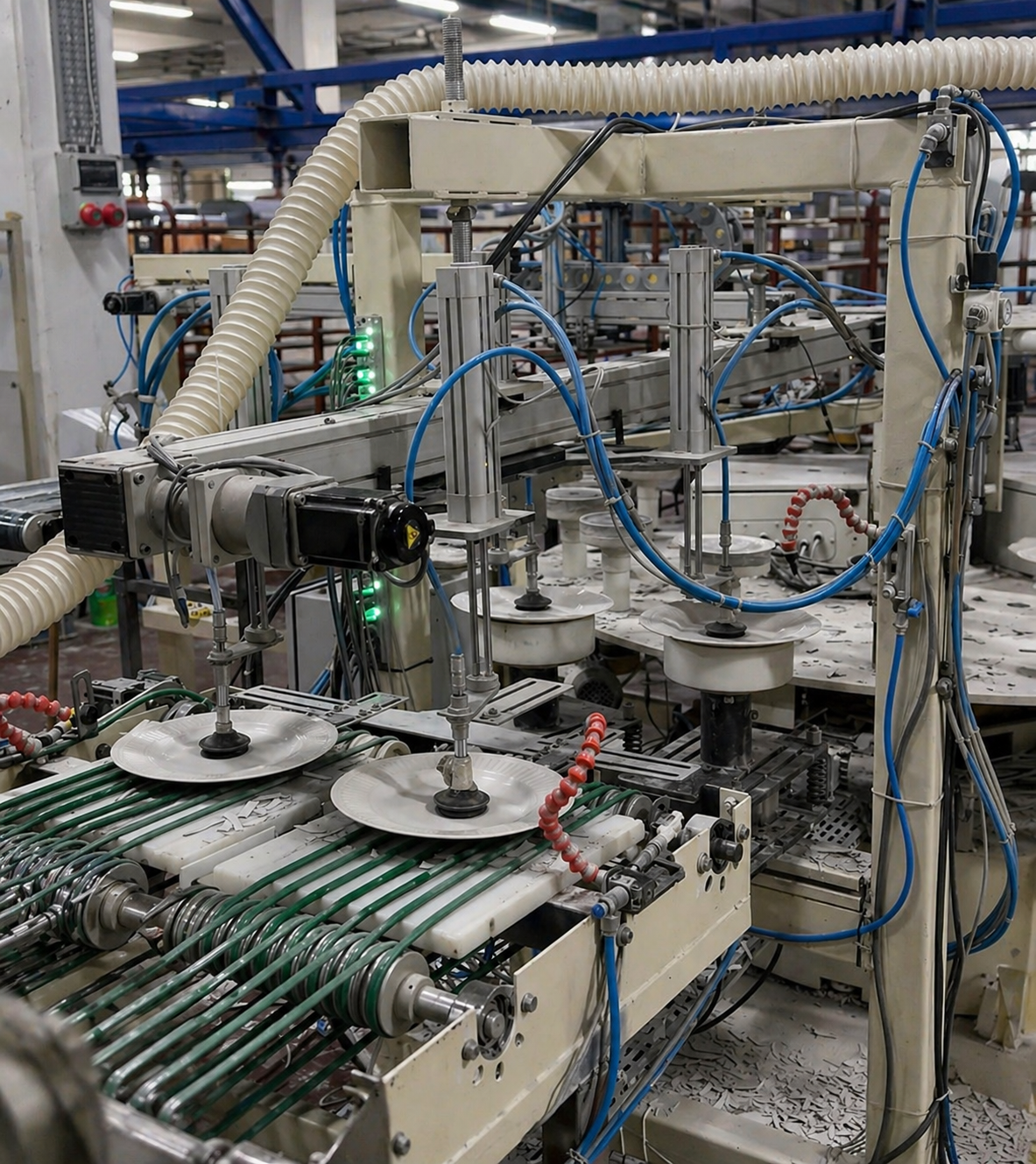 Çift istasyonlu pnömatik pozisyonlama mekanizması